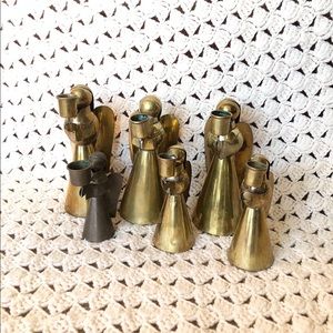 Vintage Brass Angel Candleholders